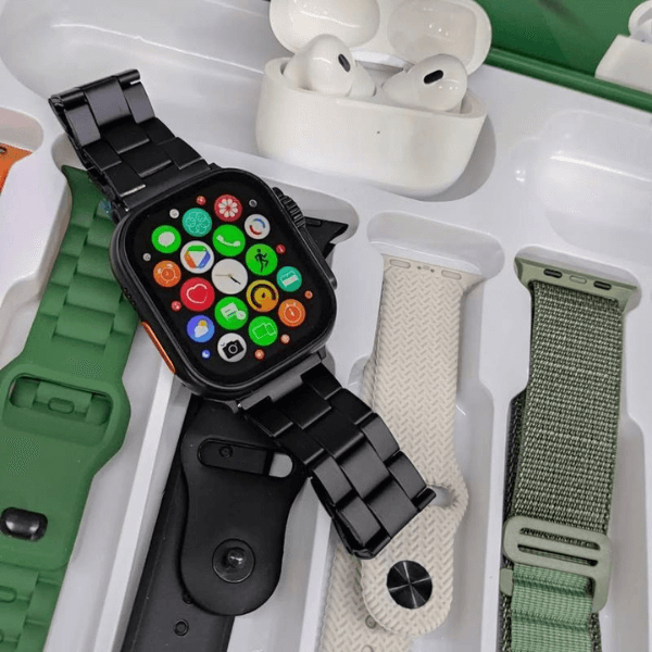 Smartwatch WS80 Ultra 2 49mm Kit 7 Pulseiras + Fone Bluetooth - LexSim