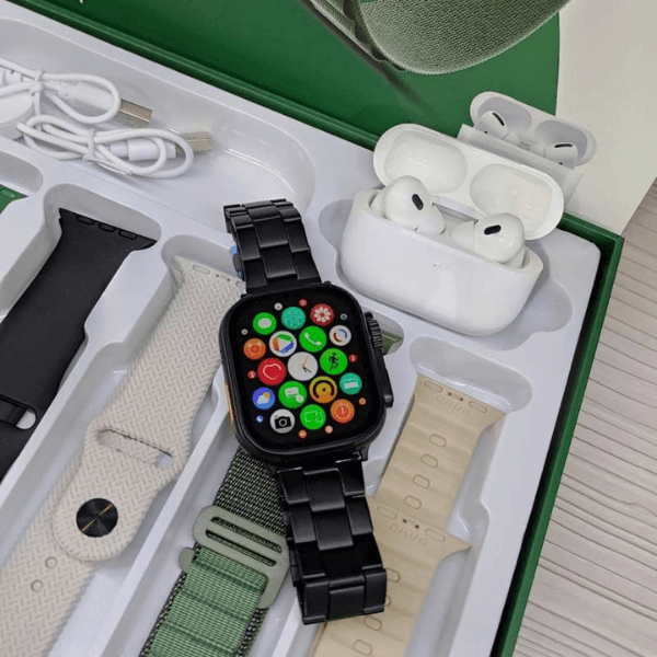 Smartwatch WS80 Ultra 2 49mm Kit 7 Pulseiras + Fone Bluetooth - LexSim