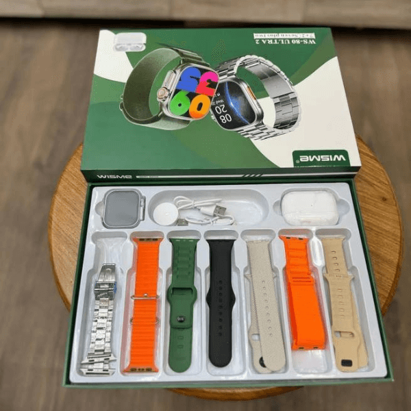Smartwatch WS80 Ultra 2 49mm Kit 7 Pulseiras + Fone Bluetooth - LexSim