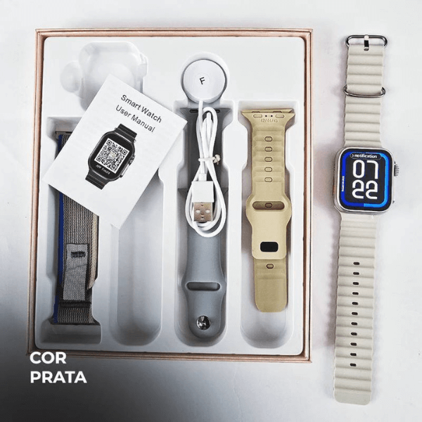 Smartwatch WS26 ULTRA 2 MINI 42mm Kit 4 Pulseiras - LexSim