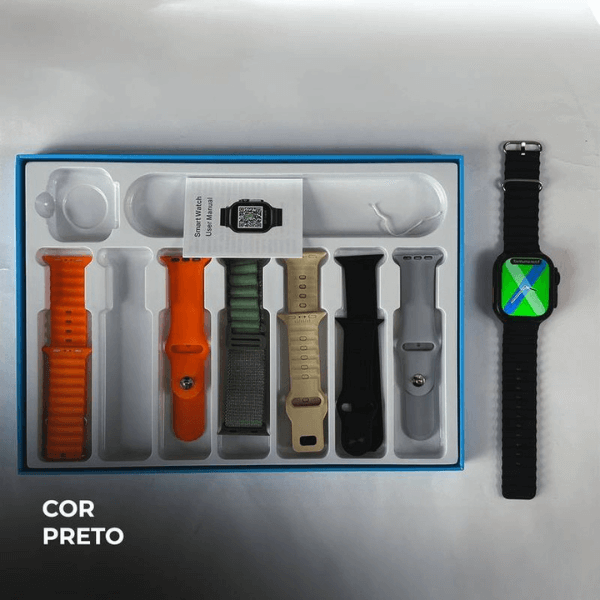 Smartwatch WS10 ULTRA 2 49mm Kit 7 Pulseiras - LexSim