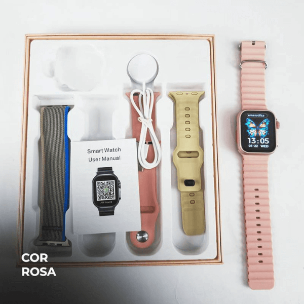 Smartwatch WS26 ULTRA 2 MINI 42mm Kit 4 Pulseiras - LexSim