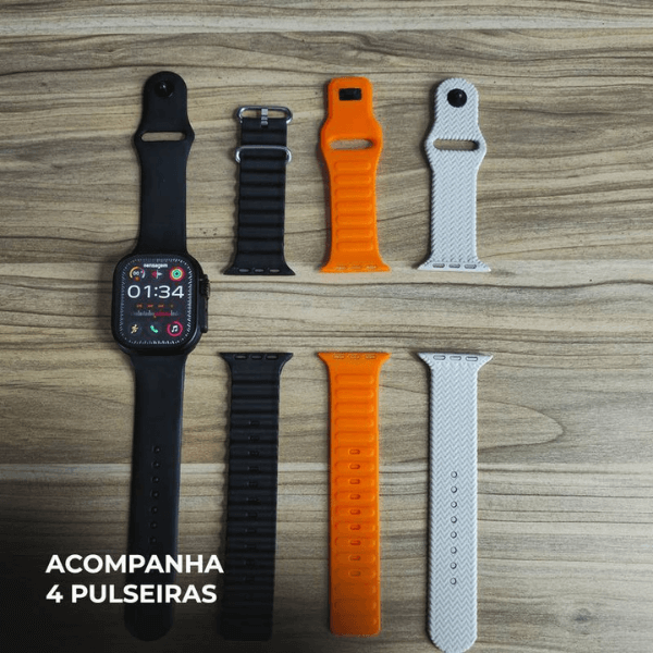 Smartwatch N10 ULTRA 49mm Kit 4 Pulseiras - LexSim