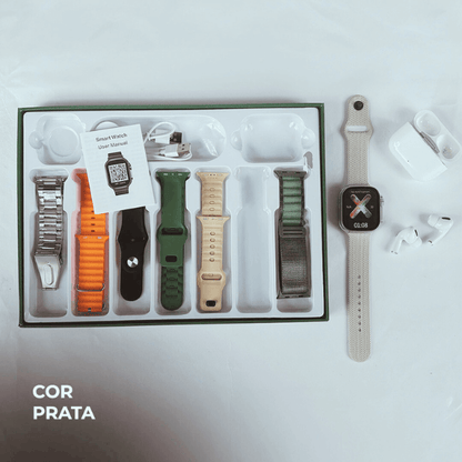 Smartwatch WS80 Ultra 2 49mm Kit 7 Pulseiras + Fone Bluetooth - LexSim