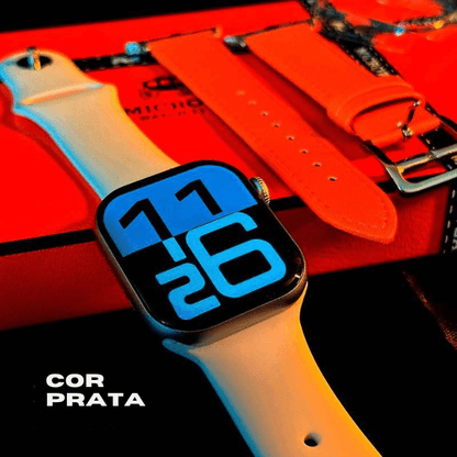 W11 PRO MINI Microwear 42mm | WhatsApp | 2 Pulseiras