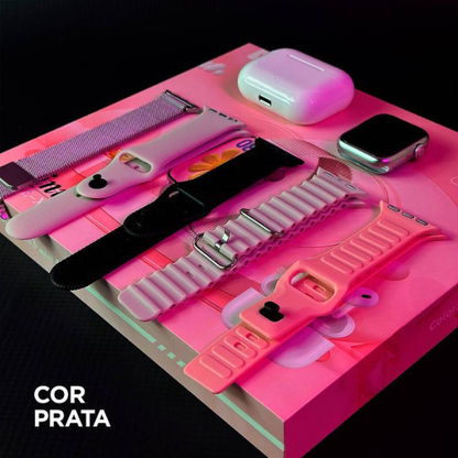 X33 Mini 42mm | KIT 5 PULSEIRAS | +FONE DE OUVIDO